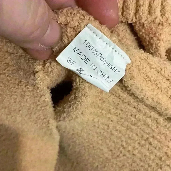 Anrabess Women’s Crewneck Long Sleeve Fuzzy Knit Chunky Sweater Warm Pullover To - Picture 6 of 7